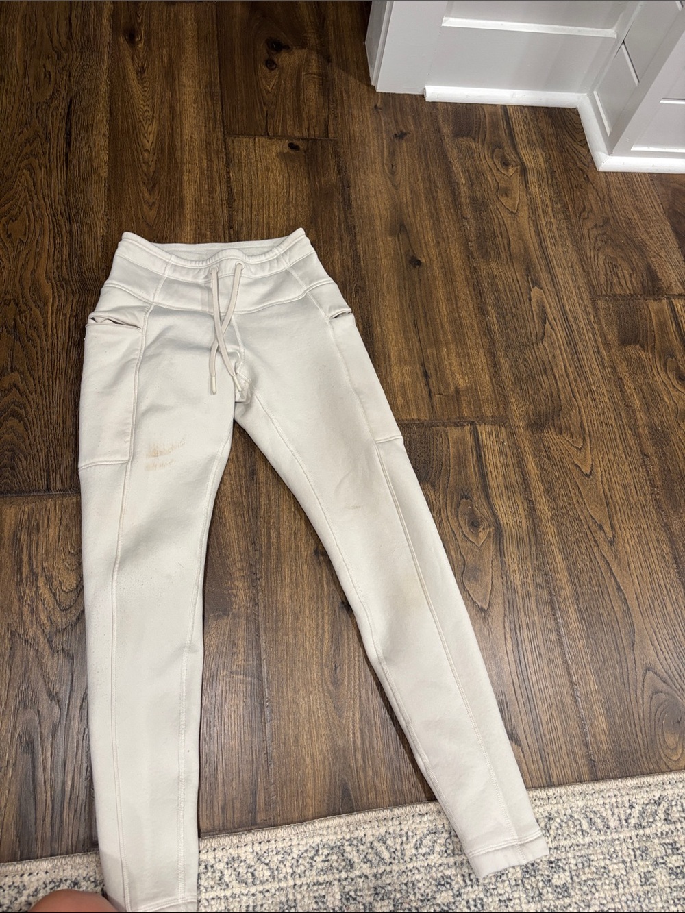 Old Navy Cream Women's Jogger Leggings with Drawstring